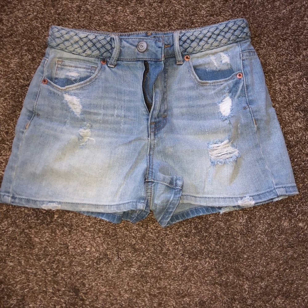 Girls high waisted shorty shorts